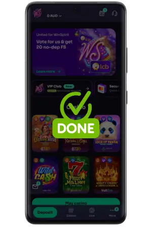 Winspirit casino registration complete successfully