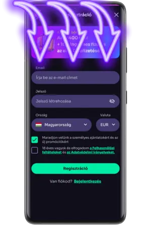 Írja be e-mail jelszó winspirit online Casinót regisztráció