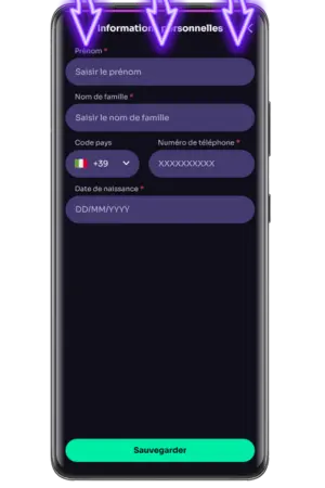 Inserisci numero telefono nome registrazione Winspirit online casino