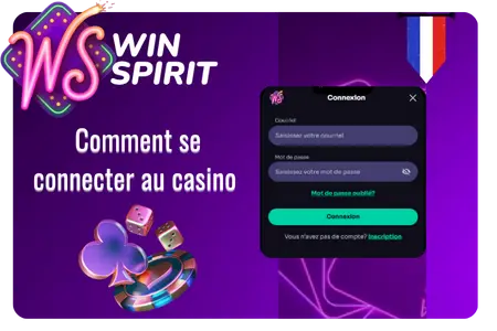 Le portail de connexion du casino WinSpirit s'authentifie