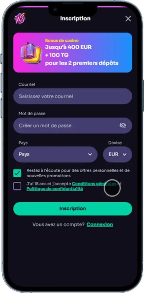 Adresse e-mail enregistrée du casino WinSpirit