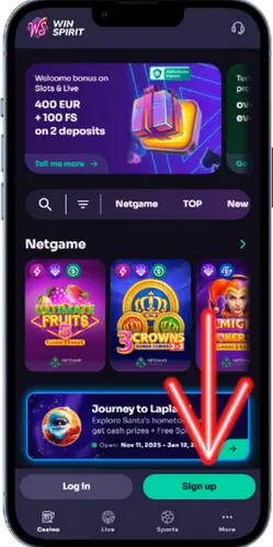 A WinSpirit Casinonál regisztrált e-mail cím